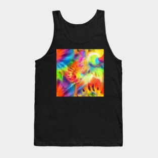 Tie-dye hippy rainbow psychedelic flower child free spirit bright and pretty pattern Tank Top